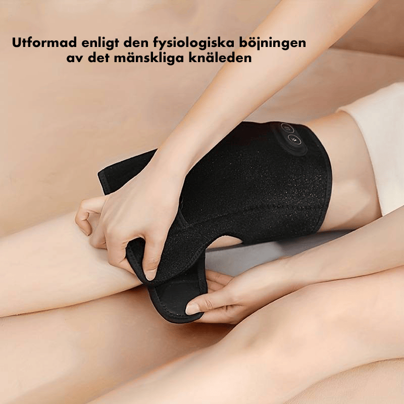 Närbild på massagezoner i uppvärmningsknämassage