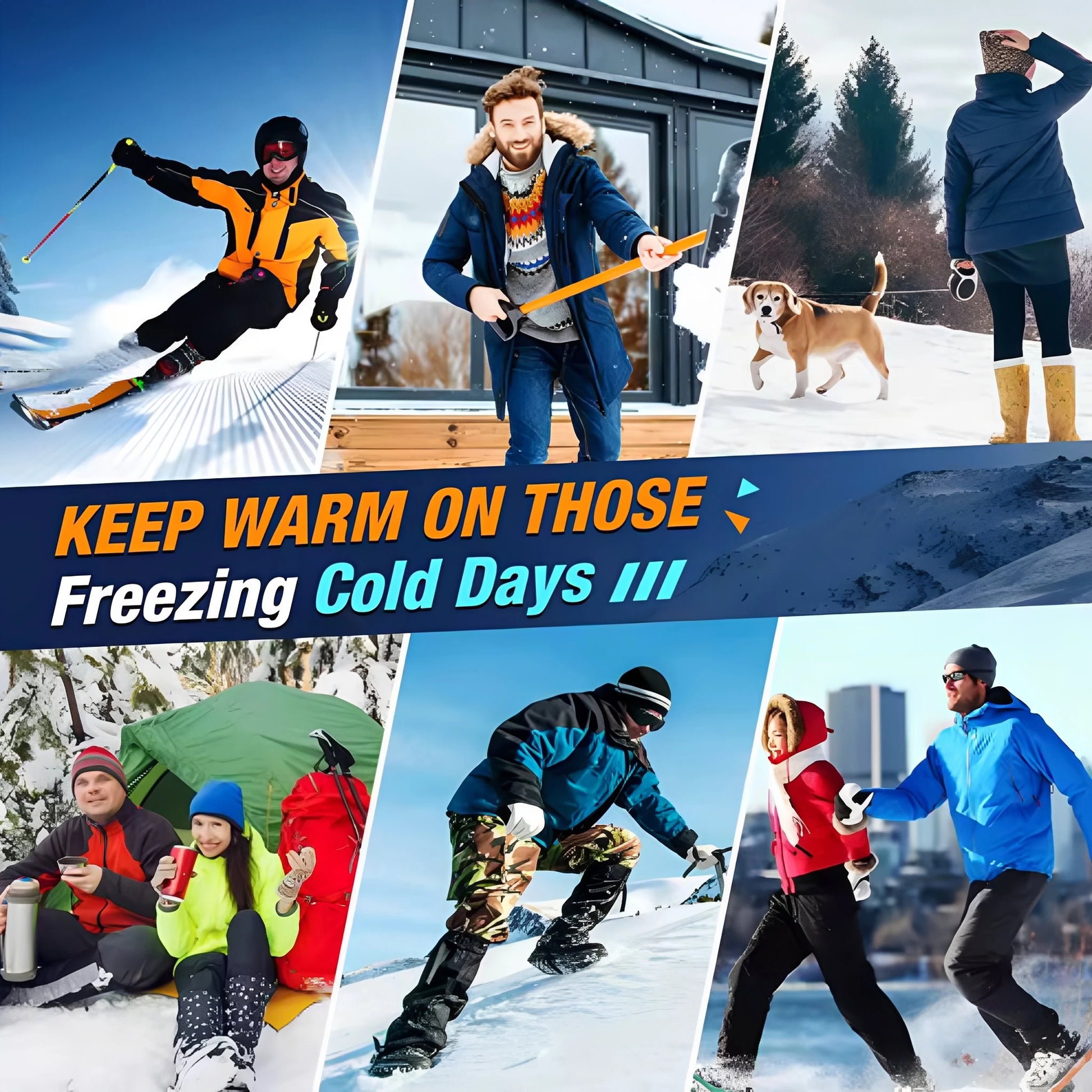 Person använder strumporna i vinterkängor under kallt väder